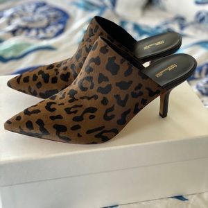 DVF Leopard Mules